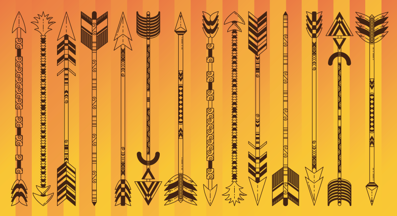 Vinil podovi etnički plemenski uzorak strelice - TenStickers