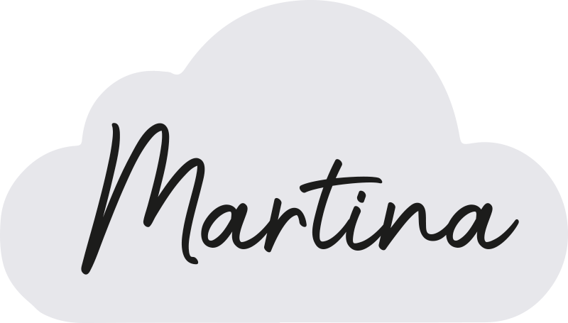 Sivi oblak s imenom personalizirana prostirka - TenStickers