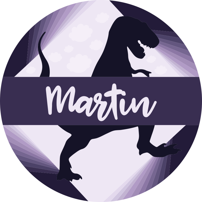 Drugi vinil podovi velociraptor s imenom - TenStickers