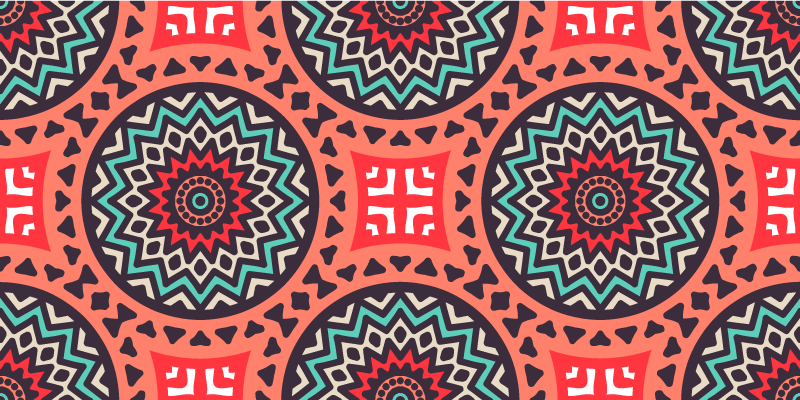 Meksički folklor ukrasi kuhinja vinil prostirka - TenStickers