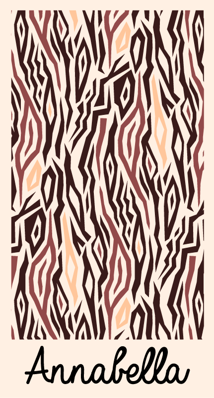 Vinil podovi s imenima stilizirani životinjski uzorak - TenStickers