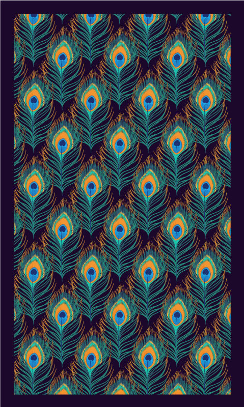 Vinil podovi spavaća soba motiv paunovog pera - TenStickers