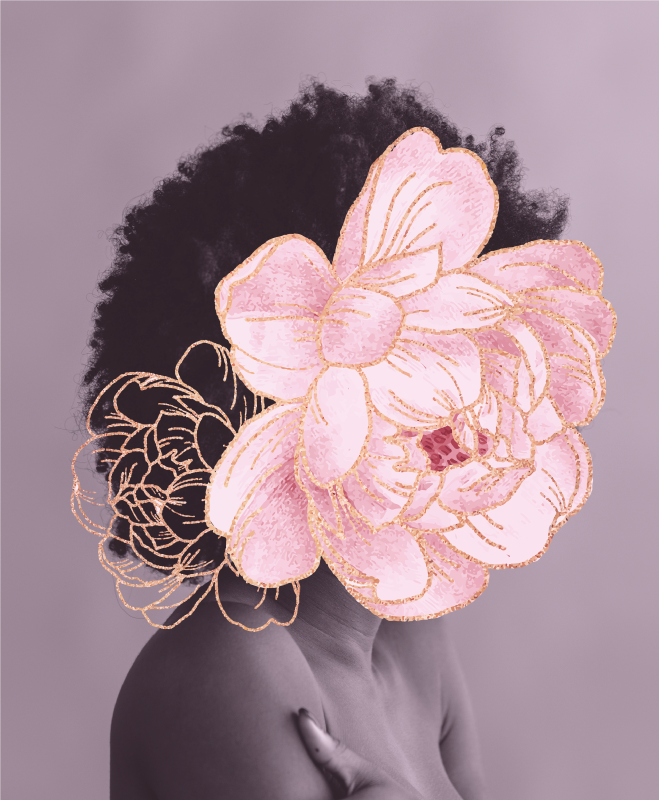 Vinil podovi dnevna soba graciozna botanička silueta - TenStickers