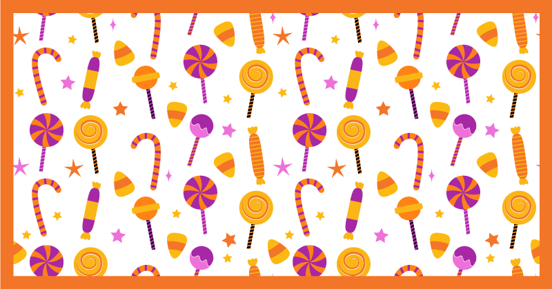 Vinil pod u kuhinji šareni dizajn slatkiša - TenStickers