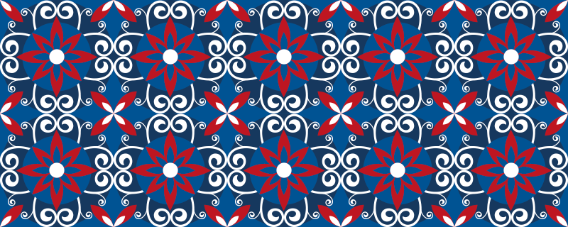 Fleur de lis beija pločica tepih - TenStickers