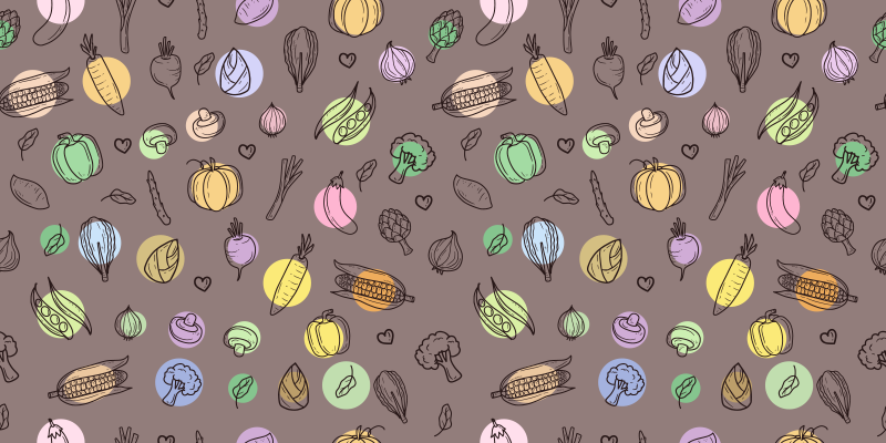 Vinil pod u kuhinji šareni uzorak povrća - TenStickers