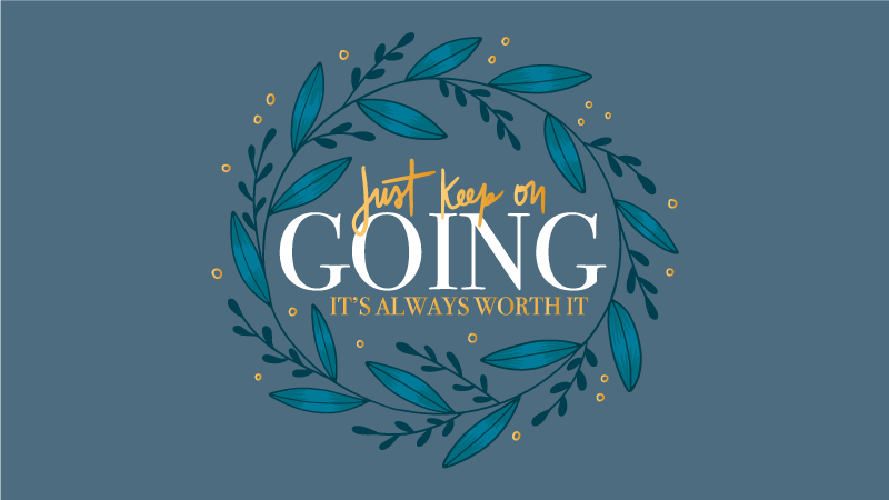 Vinilne prostirke s frazama samo nastavi - TenStickers