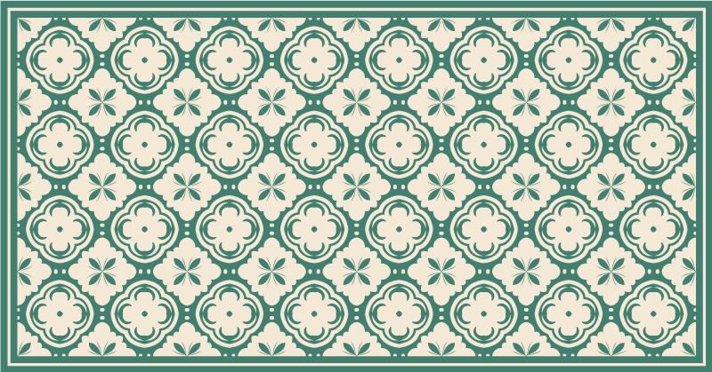 Mramorni vinilni tepih elegantan cvjetni element - TenStickers