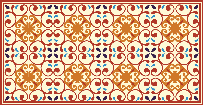 Vinil podovi mozaik razrađeni botanički motiv - TenStickers