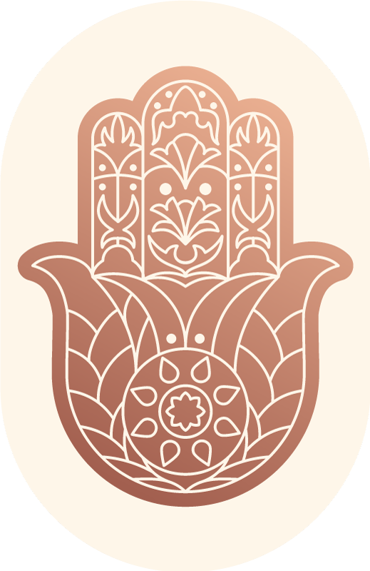 Vinil podovi mandala bež ruka fatime - TenStickers
