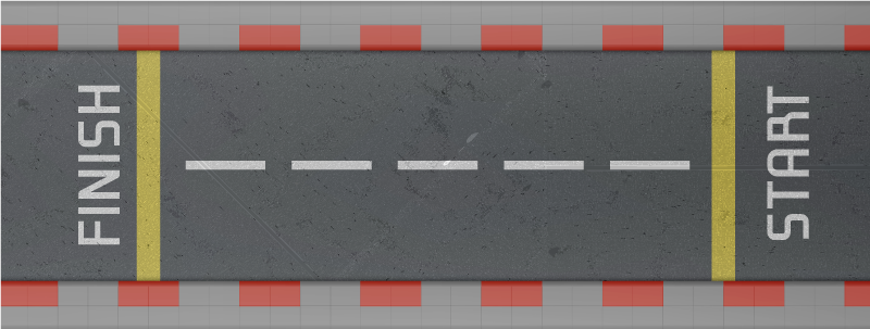 Vinil podovi ceste klasična trkaća staza - TenStickers