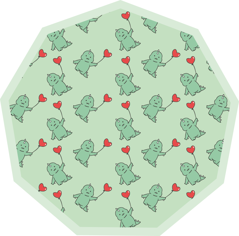 Crtić dinosaura koji drži balon vinil prostirku - TenStickers