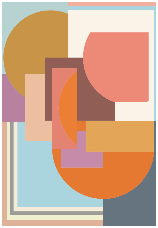 Suvremeni geometrijski mozaik podne pločice - TenStickers