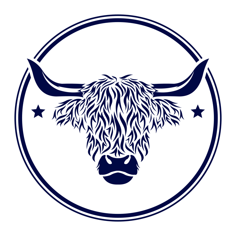 Vinil podovi životinja simbol visočje krave - TenStickers