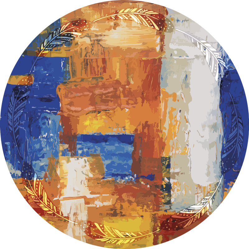 Boho apstraktni ojađeni tepih moderni tepih - TenStickers