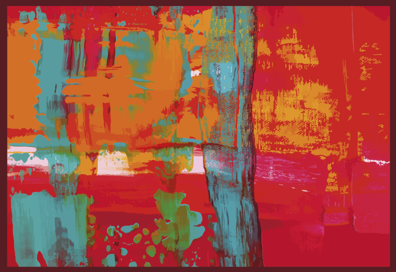 Vinil podovi geometrijski apstraktni slikarski potezi - TenStickers