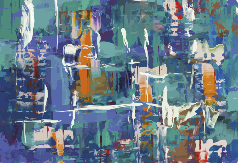 Vinil podovi druge teksture šareni apstraktni prskanje - TenStickers