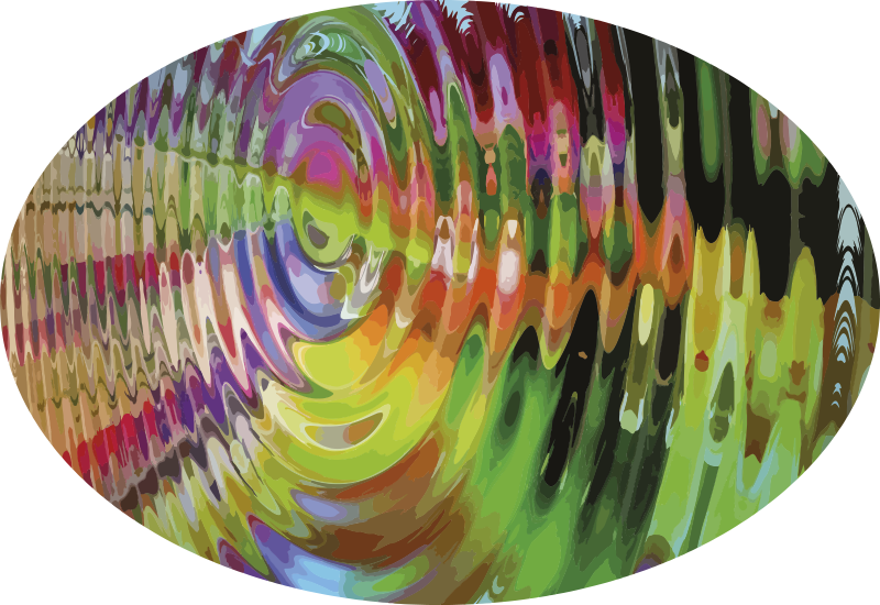 Vinil podovi druge teksture šareni uzorak valova - TenStickers