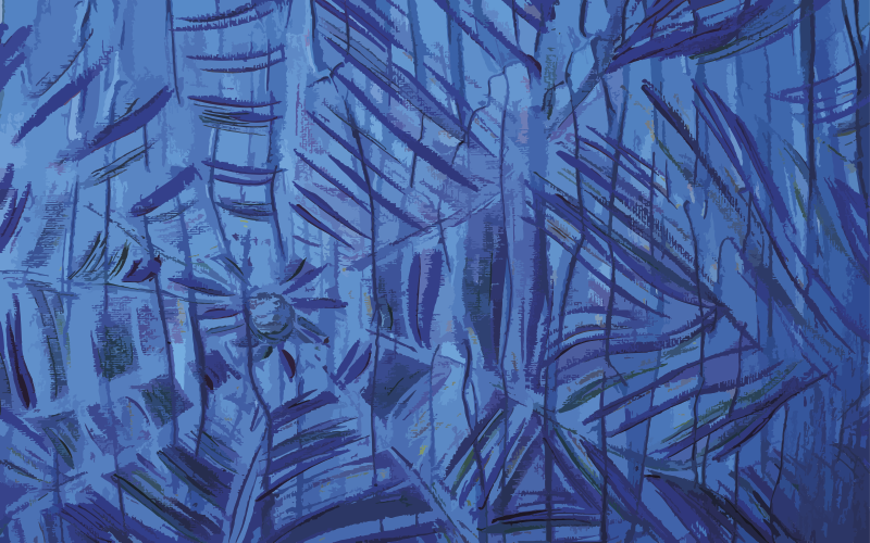 Vinil podovi priroda s uzorkom egzotičnog lišća - TenStickers