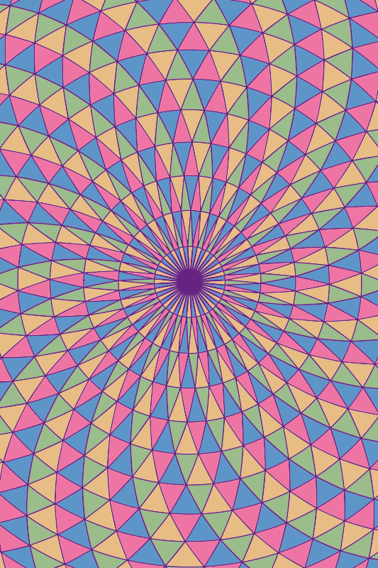 Vinil podovi geometrijski šareni trokutasti vrtlozi - TenStickers