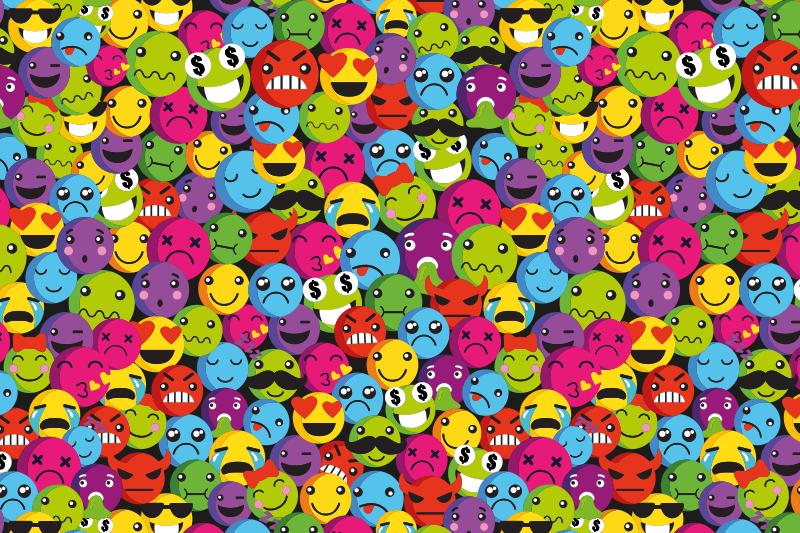 Sastav emojija teen vinil prostirka - TenStickers