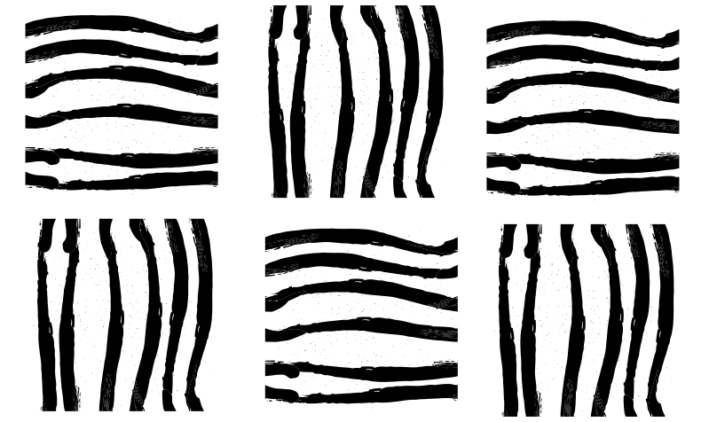 Crno-bijele pruge geometrijske prostirke - TenStickers