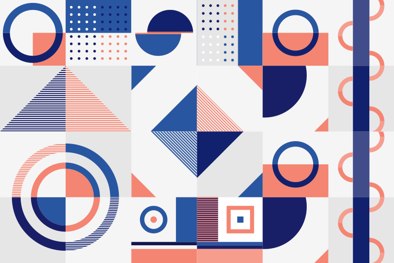 Skandinavski geometrijski uzorak geometrijski sagovi - TenStickers