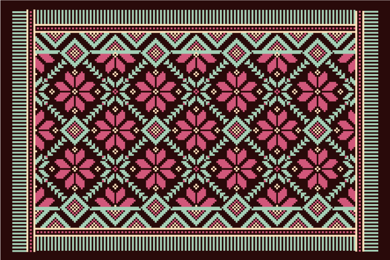 Vinil podovi dnevna soba nordijska cvjetna inspiracija - TenStickers