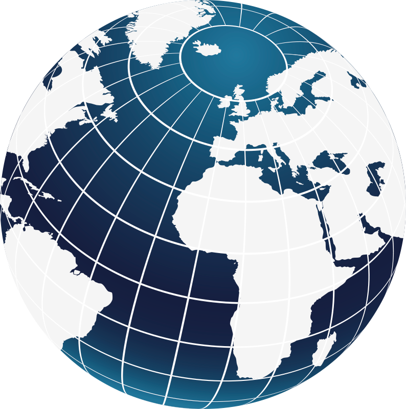 Vinil podovi karta svijeta plavi globalni dizajn - TenStickers