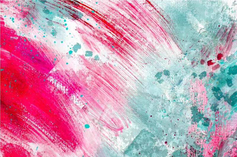 Drugi vinil podovi abstract pink splash - TenStickers