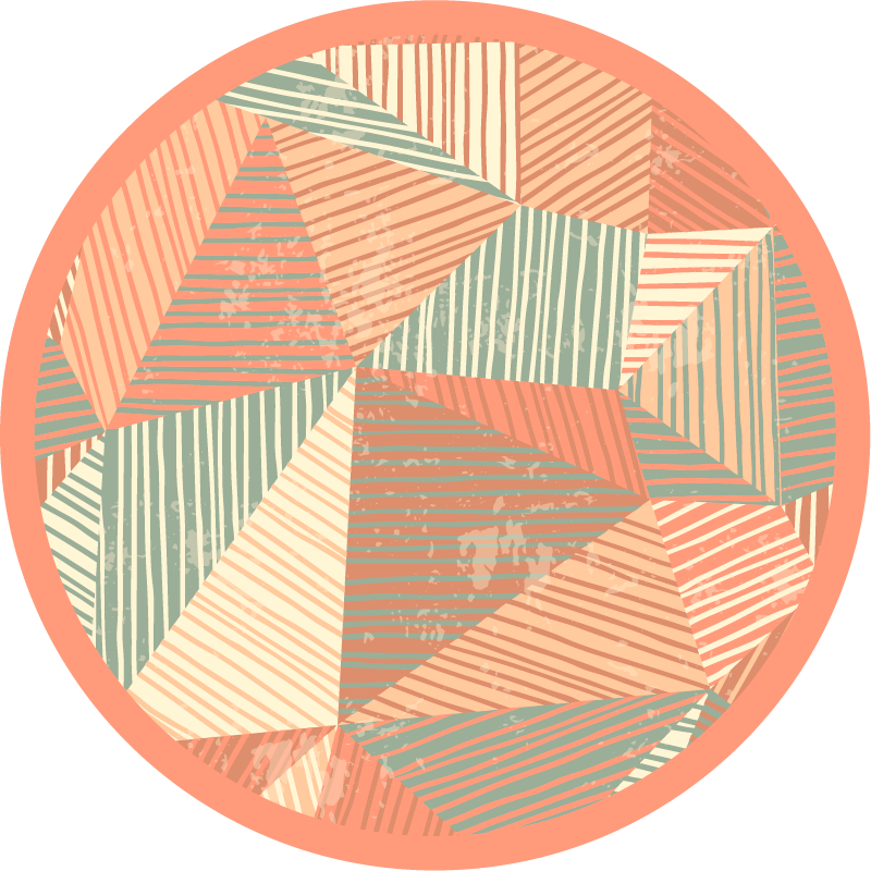 Vinil podovi geometrijski igra boja trokuta - TenStickers