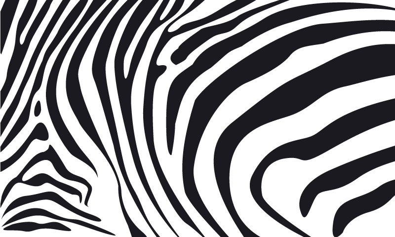 Vinil prostirka od crnog zebra životinjskog printa - TenStickers