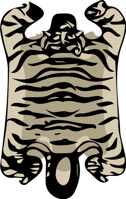 Vinil podovi otisak životinja elegantne tigraste pruge - TenStickers