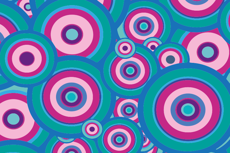 Vinil podovi geometrijski šareni kružni motivi - TenStickers