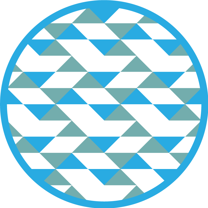 Vinil podovi geometrijski plavi i zeleni elementi - TenStickers