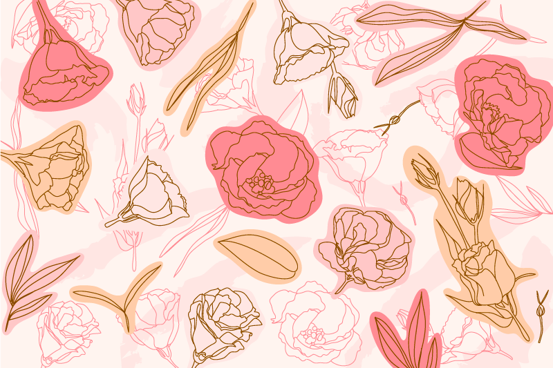 Vinil podovi za kupatilo sofisticirani botanički element - TenStickers