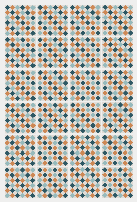 šarene pločice mozaik vinil prostirka - TenStickers