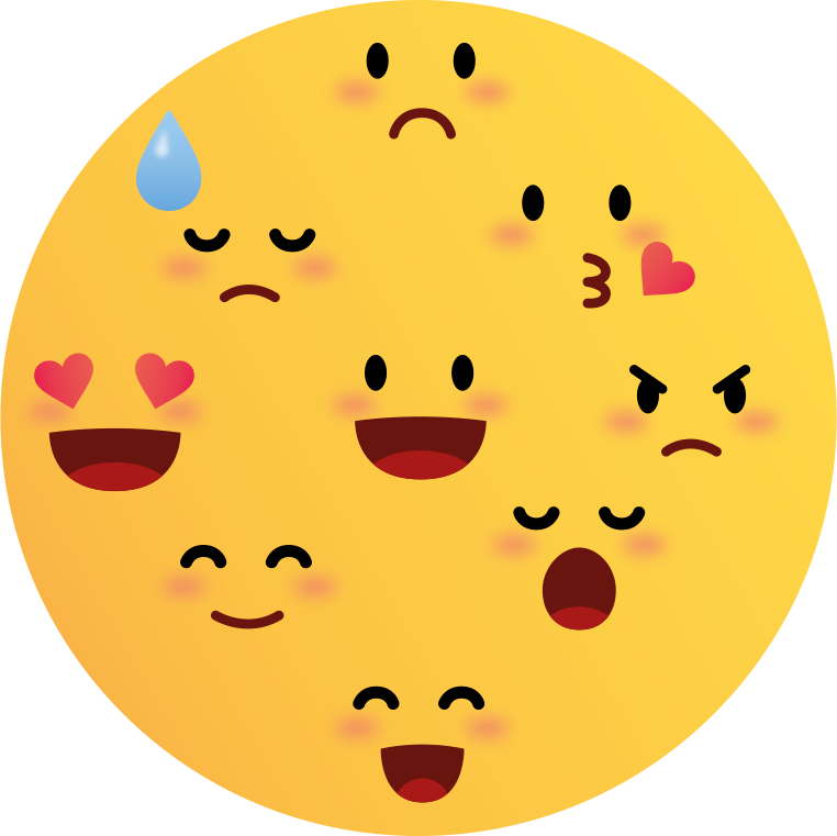 Vinil podovi tinejdžeri kolaž emojija - TenStickers
