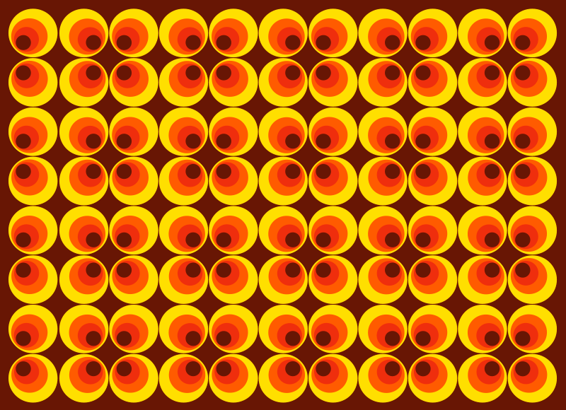 Vintage tepih pop narančastih krugova 70-ih - TenStickers