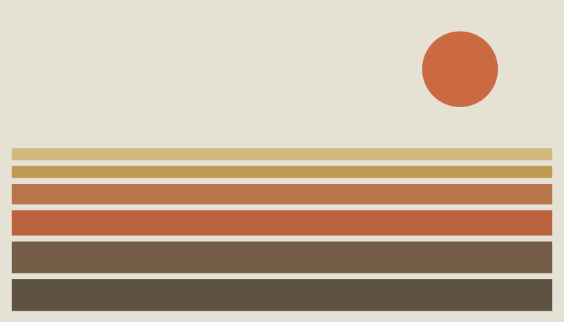 Vinil podovi spavaća soba uzorak pruga zalaska sunca - TenStickers