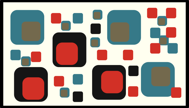 Vinil podovi geometrijski šareni apstraktni kvadrati - TenStickers