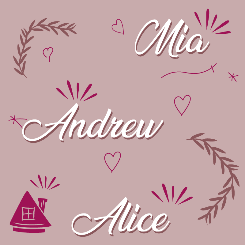 Vinil podovi ulazni hodnik prilagođeni članovi obitelji - TenStickers