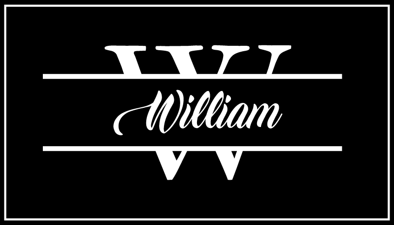 Vinil podovi moderan elegantno prilagođeno ime i inicijal - TenStickers