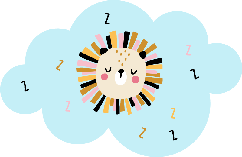 Djeca pospani lav djeca vinil prostirka - TenStickers