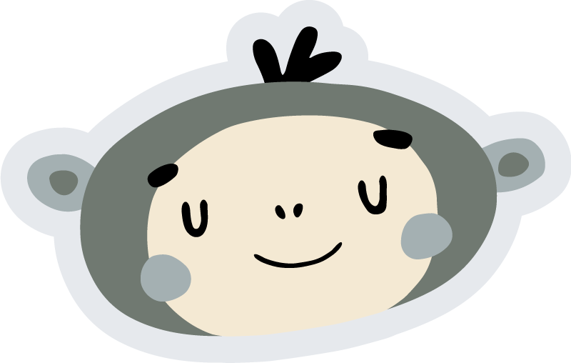 Vinil podovi rasadnici lice nordijskog majmuna - TenStickers