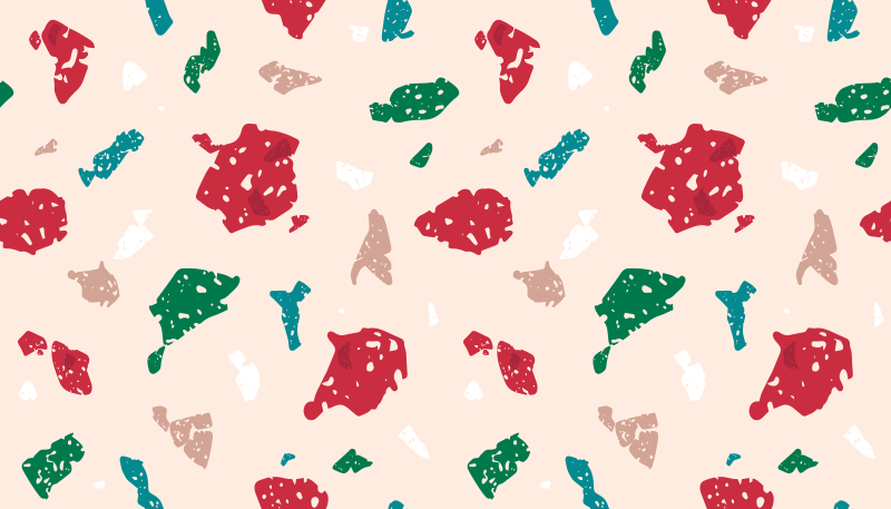 Vinil podovi druge teksture šareni dizajn terrazza - TenStickers