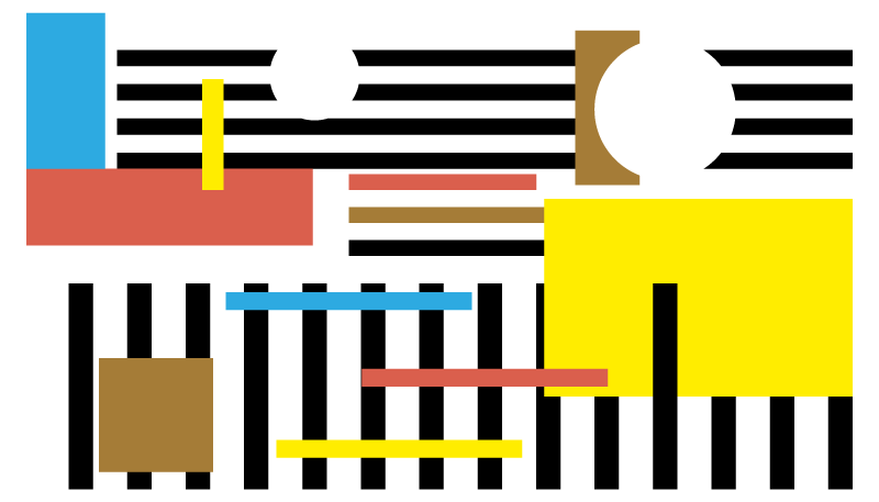 Vinil podovi moderan šareni prugasti uzorci - TenStickers