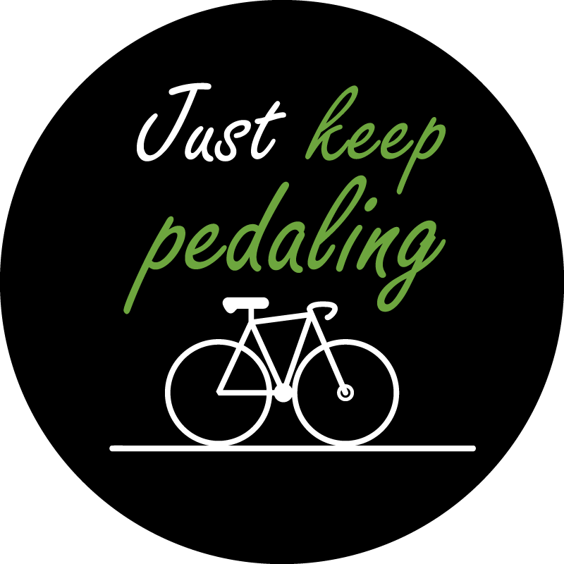 Vinilne prostirke s frazama nastavi pedalirati - TenStickers