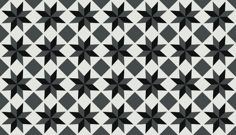 Vinil pod u kuhinji motiv crnih zvijezda - TenStickers