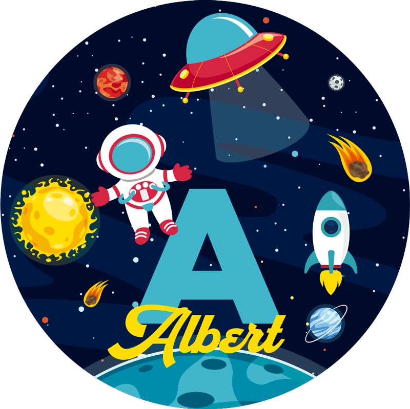 Drugi vinil podovi prilagođeno ime u prostoru - TenStickers